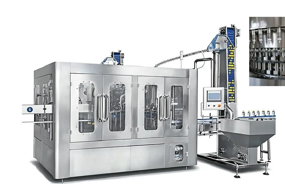 Automatic bottled water washing filling and capping monoblock